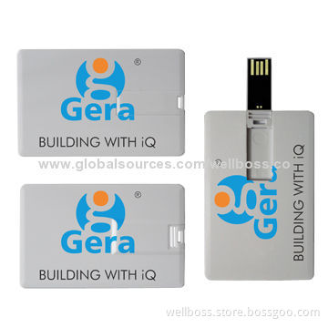 Card-shaped USB Flash Drive with Space for Your Logo with Factory PriceNew